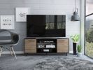 Cannon 3-Shelf 2-Door TV Stand Carbon Espresso