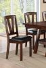 Dark Walnut Wood Framed Back Set of 2 Dining Chairs Breakfast Kitchen Cushion Seats