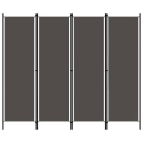 4-Panel Room Divider Anthracite 78.7"x70.9"