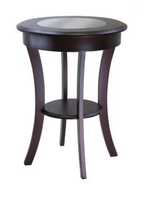 Cassie Round Accent Table with Glass