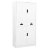 Office Cabinet White 35.4"x15.7"x70.9" Steel