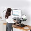 Height Adjustable Standing Desk Converter Workstation Sit Stand Dual Monitor Laptop Desk Riser Tabletop