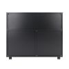 Halifax Wide Storage Cabinet; 3-Small & 2-Wide Drawers; Black