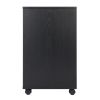 Halifax Wide Storage Cabinet; 3-Small & 2-Wide Drawers; Black