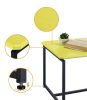 GT 3 Piece Yellow Carbon Fiber Wrap Coffee Table and End Table Set