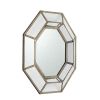 40" x 40" Oversized Silver Octagon Mirror, Mid-Century Modern Accent Mirror, for Living Room, Entryway, Bedroom, Hallway