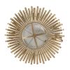 27" in Sunburst Design Wall Mirror Decorative Golden Finish for Entryway, Modern Living room