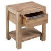 Nightstand with Drawer 15.7"x11.8"x18.9" Solid Acacia Wood