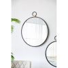 24" x 27" Wall Mirror with Black Frame, Contemporary Minimalist Accent Mirror for Living Room, Foyer, Entryway, Bedroom