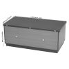 Modern Gray Multi-functional Rectangle Lift-top Coffee Table Extendable with Storage