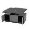 Modern Gray Multi-functional Rectangle Lift-top Coffee Table Extendable with Storage