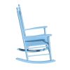 wooden porch rocker chair blue