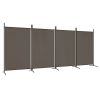 4-Panel Room Divider Anthracite 136.2"x70.9" Fabric