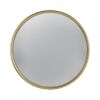 D15" Gold Round Mirror, Circle Mirror with Iron Frame for Living Room Bedroom Vanity Entryway Hallway