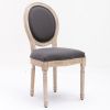 HengMing Upholstered Fabrice French Dining Chair with rubber legs,Set of 2