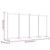 4-Panel Room Divider Anthracite 136.2"x70.9" Fabric