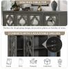 U_STYLE 59.8'' Modern Mirrored Console Table Sideboard for Living Room Dining Room with 4 Cabinets and 3 Adjustable Shelves (As Same As WF284039AAE)