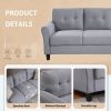 79.9" Modern Living Room Sofa Linen Upholstered Couch Furniture for Home or Office ,Light Grey*Blue,(3-Seat,Old Sku:WF288519AAC)