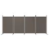 4-Panel Room Divider Anthracite 136.2"x70.9" Fabric