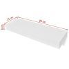 White MDF Floating Wall Display Shelf 1 Drawer Book/DVD Storage