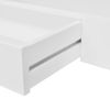 White MDF Floating Wall Display Shelf 1 Drawer Book/DVD Storage