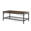 3 in 1 Coffee Table, Living Room Table with Open Storage, Coffee Table Set of 3 for Home, Office, Rustic Brown