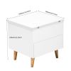 Modern Multi-functional Coffee Table Extendable with Storage & Lift Top in White