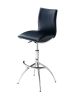 Modern Barstool Leatherette/Chrome Adjustable Height In Black Color