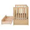 Crib with Drawers and 3 Height Options, Natural