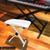 5Core Portable Piano Keyboard Music X-Style Adjustable Padded Stool Chair Seat Bench White KBB 02 WH