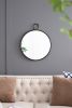 24" x 27" Wall Mirror with Black Frame, Contemporary Minimalist Accent Mirror for Living Room, Foyer, Entryway, Bedroom