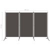 3-Panel Room Divider Anthracite 102.4"x70.9"