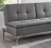 Modern Home 1pc Sofa Bed Fabric Upholstered Gray Color Tufted Seat Back Living Room Furniture