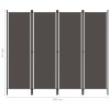 4-Panel Room Divider Anthracite 78.7"x70.9"