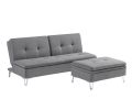 Modern Home 1pc Sofa Bed Fabric Upholstered Gray Color Tufted Seat Back Living Room Furniture