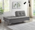 Modern Home 1pc Sofa Bed Fabric Upholstered Gray Color Tufted Seat Back Living Room Furniture