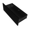 Modern Black TV Stand; 20 Colors LED TV Stand w/Remote Control Lights