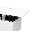 Modern Multi-functional Coffee Table Extendable with Storage & Lift Top in White