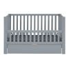 Crib with Drawers and 3 Height Options, Gray