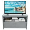 44 Inches Wooden Storage Cabinet TV Stand