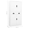 Office Cabinet White 35.4"x15.7"x70.9" Steel