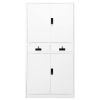 Office Cabinet White 35.4"x15.7"x70.9" Steel