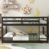 Twin over Twin Floor Bunk Bed,Espresso(Old Sku:W50430321)