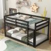 Twin over Twin Floor Bunk Bed,Espresso(Old Sku:W50430321)