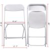 5-Pack Lightweight Plastic Folding Chair;  Double Braced;  400-Pound Capacity;  Indoor Outdoor