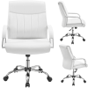 SMILE MART Steady 22.5 in Executive Chair, 300 lbs. Capacity, White