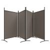 4-Panel Room Divider Anthracite 136.2"x70.9" Fabric