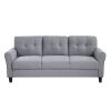 79.9" Modern Living Room Sofa Linen Upholstered Couch Furniture for Home or Office ,Light Grey*Blue,(3-Seat,Old Sku:WF288519AAC)