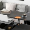 Modern Gray Multi-functional Rectangle Lift-top Coffee Table Extendable with Storage