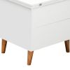 Modern Multi-functional Coffee Table Extendable with Storage & Lift Top in White